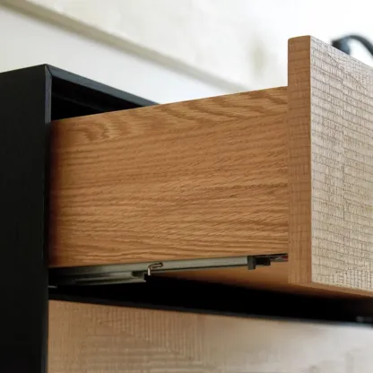 Bedroom 8-drawer Modern Natural Wood Double Dresser Image - 10