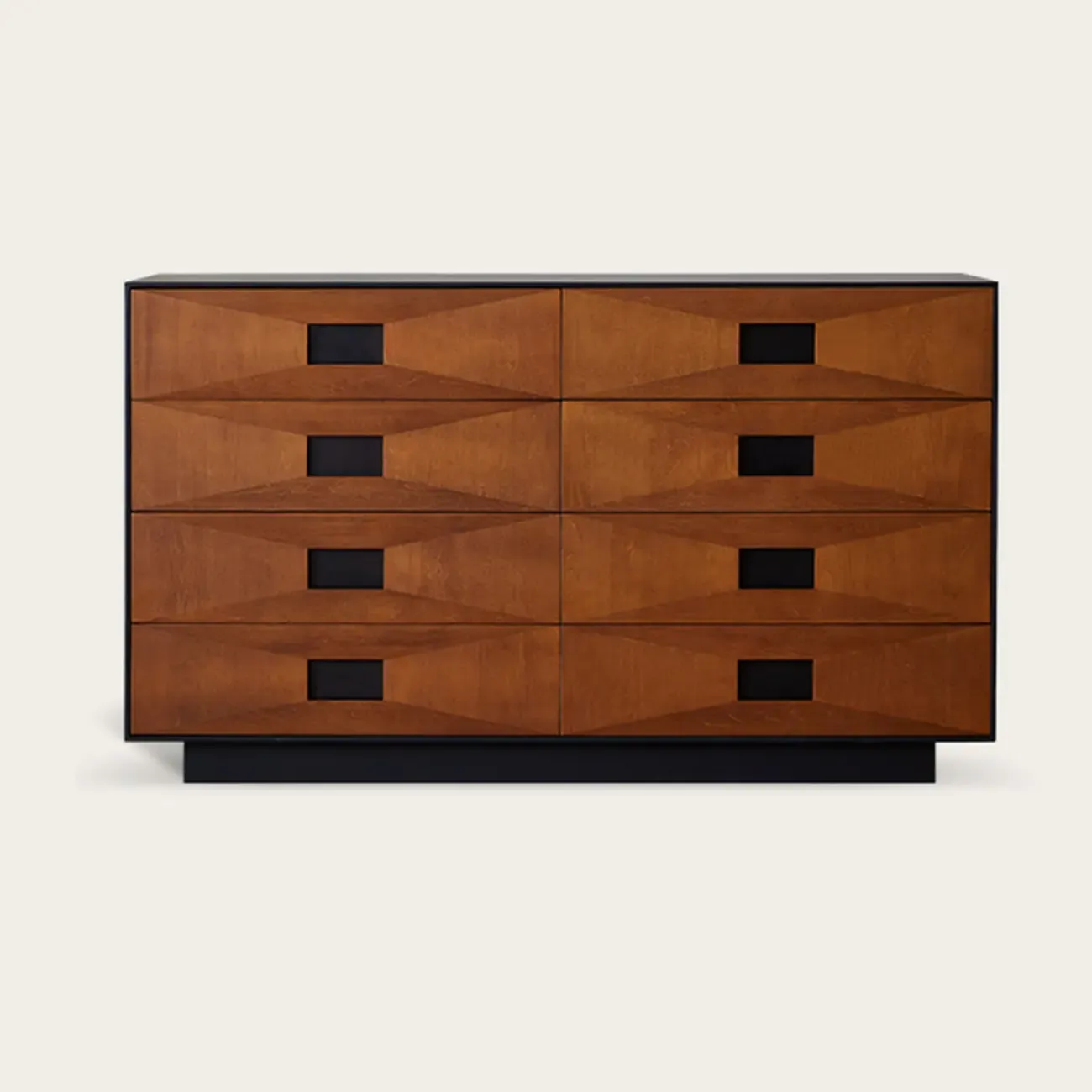 Brown 6-drawer Modern Wood Bedroom Vertical Dresser Image - 9