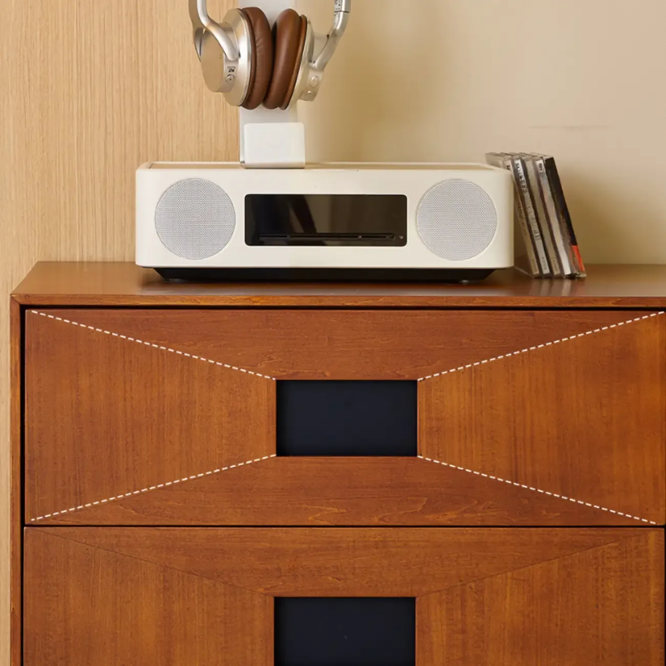 Brown 6-drawer Modern Wood Bedroom Vertical Dresser Image - 14