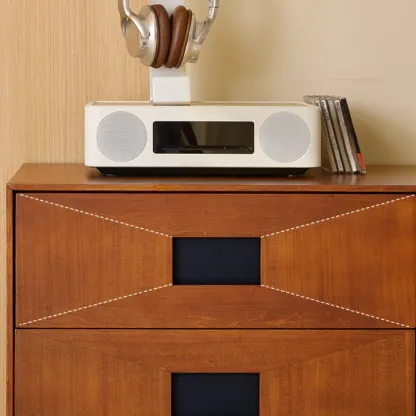 Brown 6-drawer Modern Wood Bedroom Vertical Dresser Image - 14