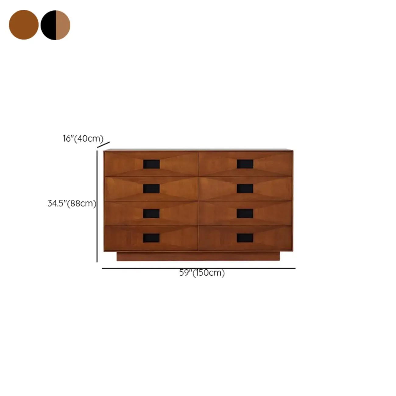 Brown 6-drawer Modern Wood Bedroom Vertical Dresser Image - 18