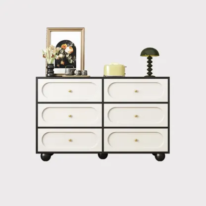 Elegant Glam 6-drawer Wood Double Dresser for Bedroom Image - 7