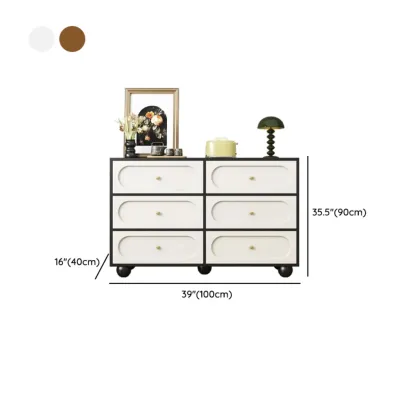 Elegant Glam 6-drawer Wood Double Dresser for Bedroom Image - 11