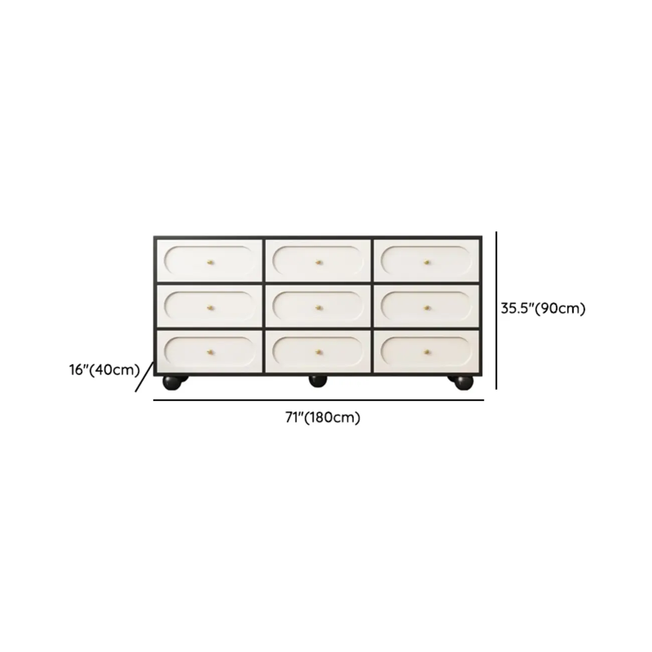 Elegant Glam 6-drawer Wood Double Dresser for Bedroom Image - 15 | homeyfad