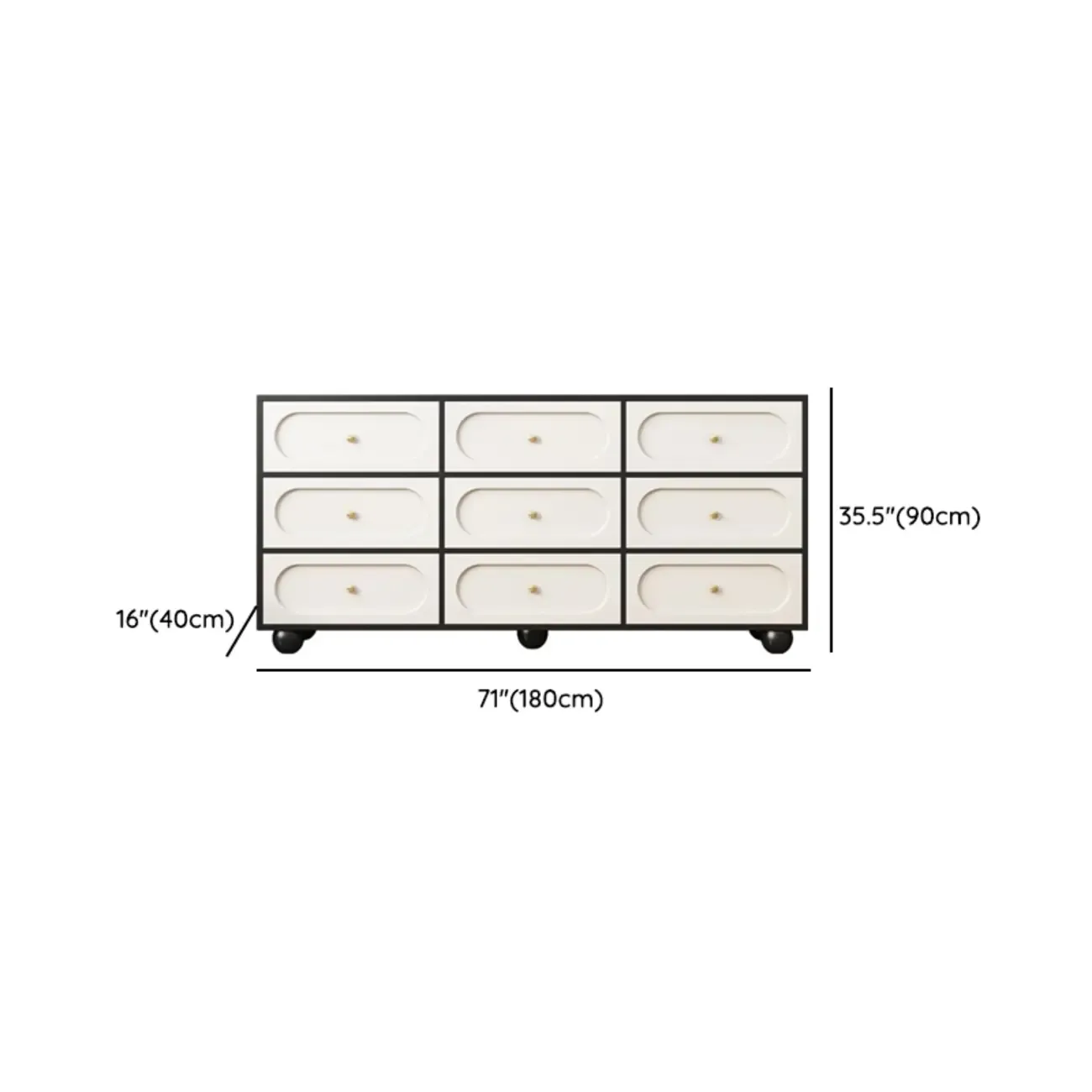 Elegant Glam 6-drawer Wood Double Dresser for Bedroom Image - 15