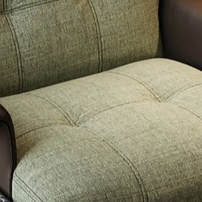 Modern Wingback Armrest Accent Chair Cotton Linen Fabric Image - 8