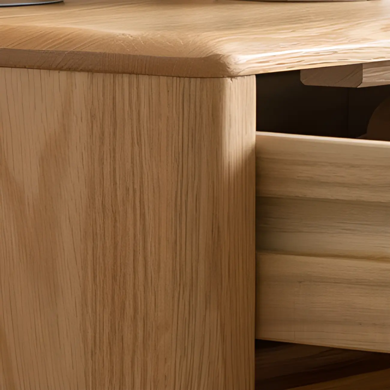 Narrow Modern Wooden Nightstand with 3 Drawers Image - 6 | homeyfad