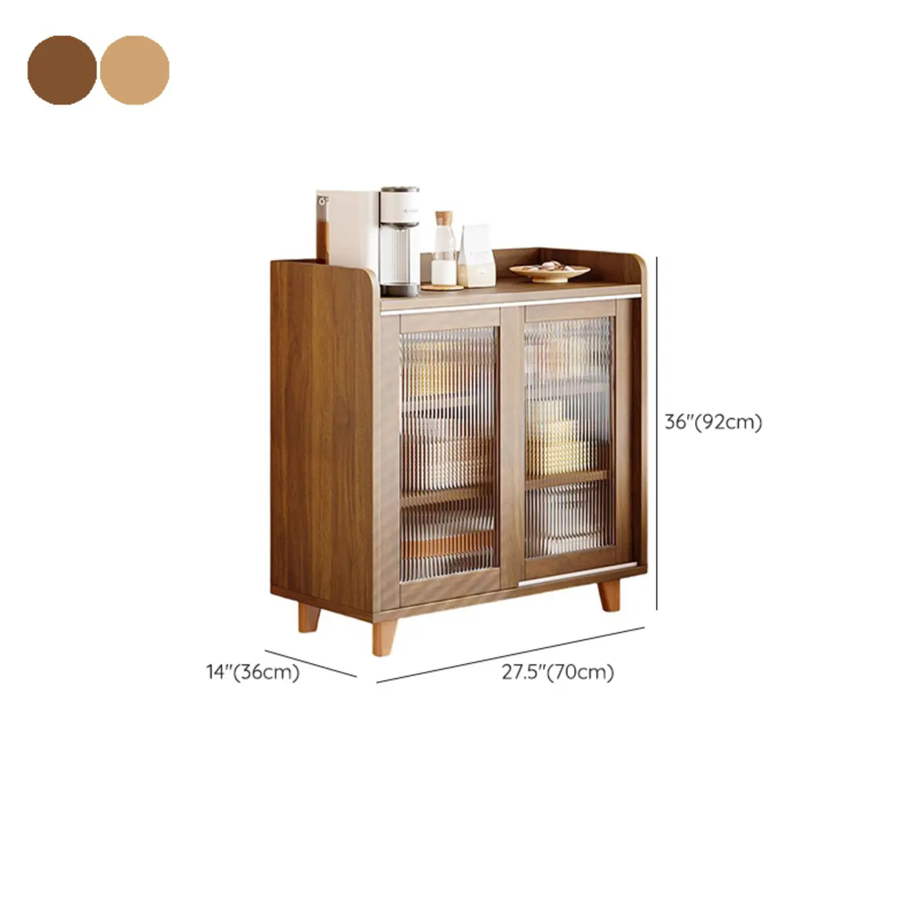 Modern Slab Sideboard with Sliding Doors #size | homeyfad