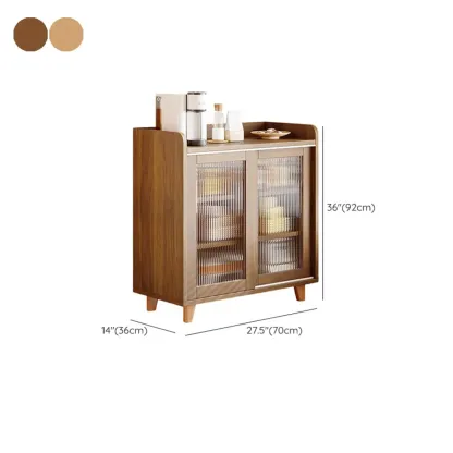 Modern Slab Sideboard with Sliding Doors #size