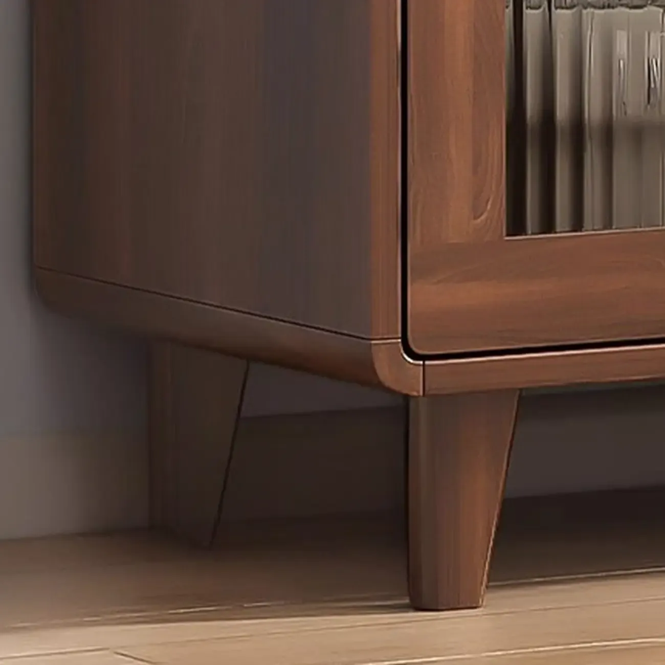 Modern Wood Buffet Stone Top Sideboard Storage Image - 10