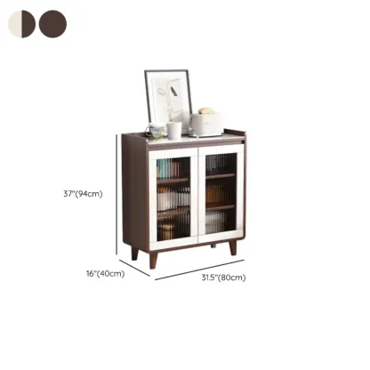 Modern Wood Buffet Stone Top Sideboard Storage #size