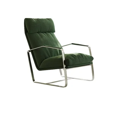 Modern Chenille High-Back Accent Chair With Arms Image - 5