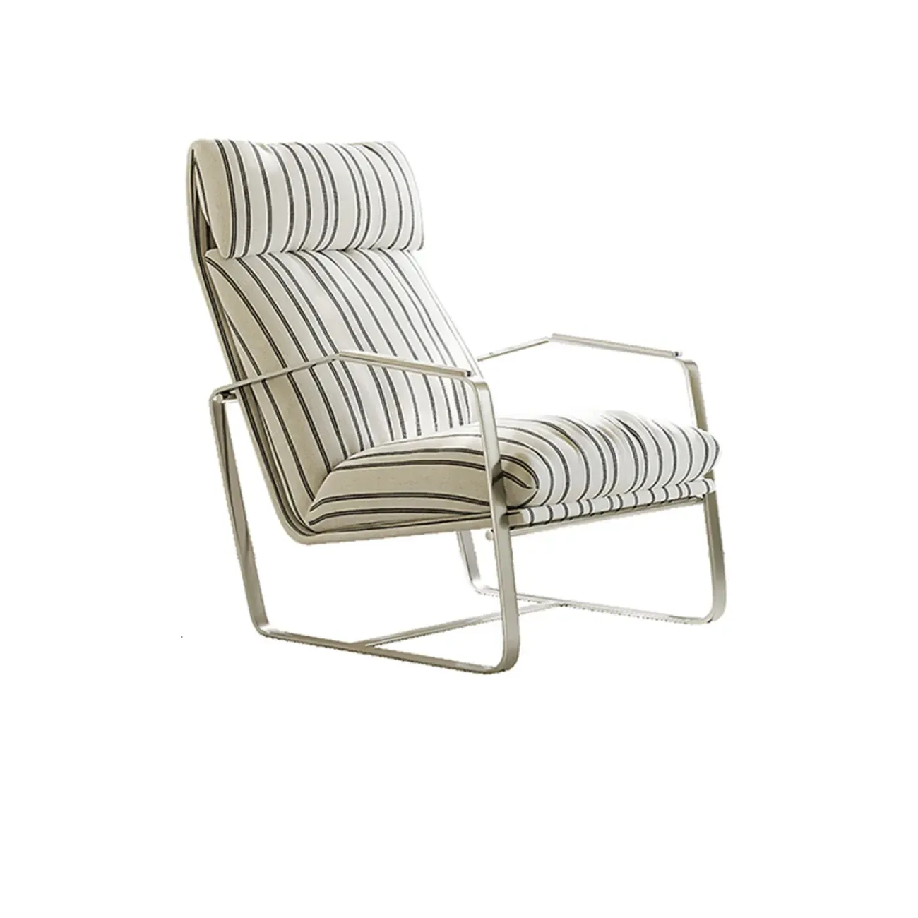 Modern Chenille High-Back Accent Chair With Arms Image - 9