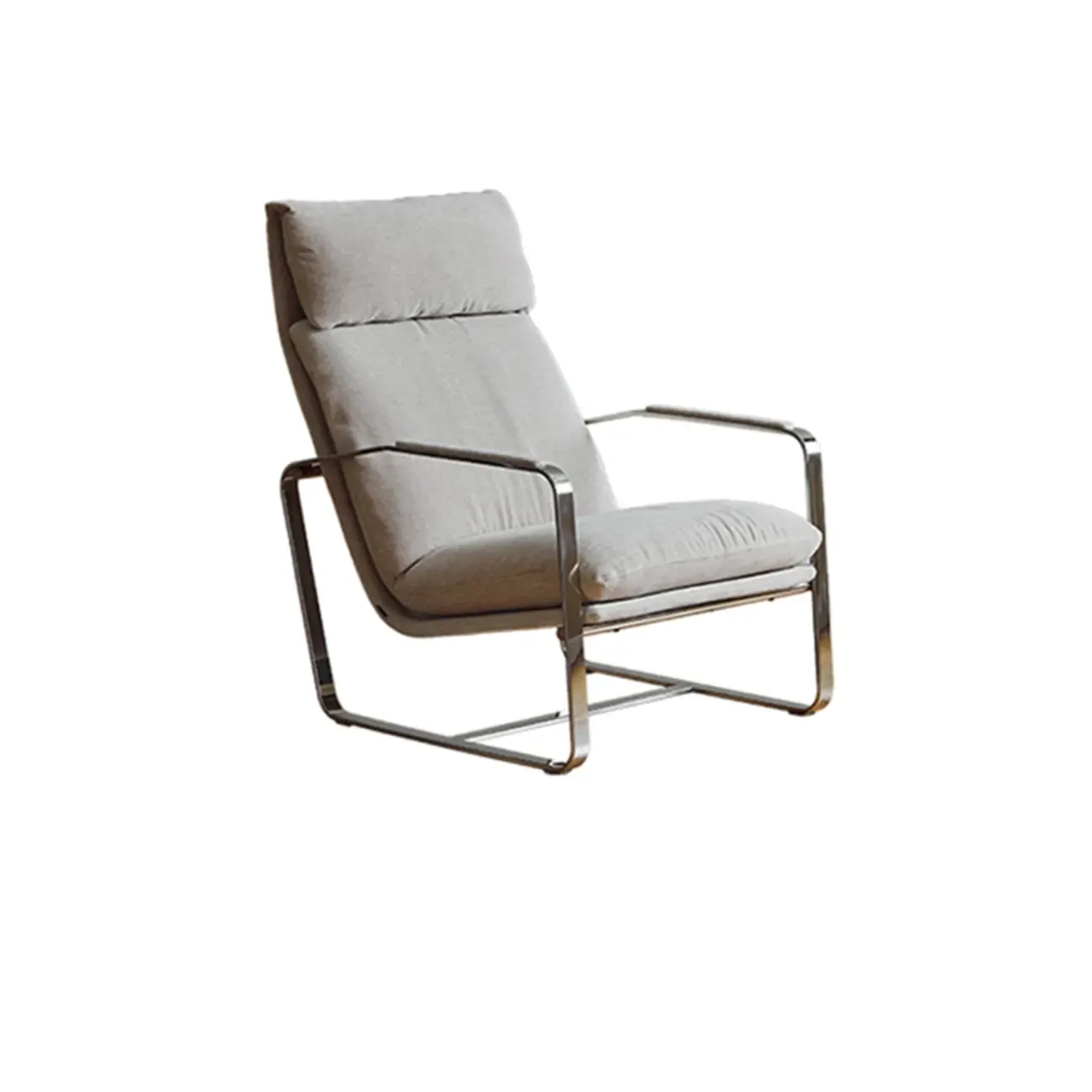 Modern Chenille High-Back Accent Chair With Arms Image - 11