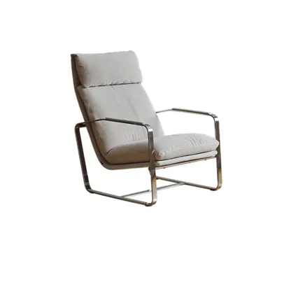 Modern Chenille High-Back Accent Chair With Arms Image - 11