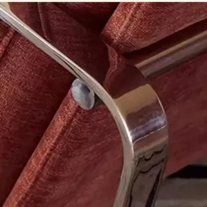 Modern Chenille High-Back Accent Chair With Arms Image - 14