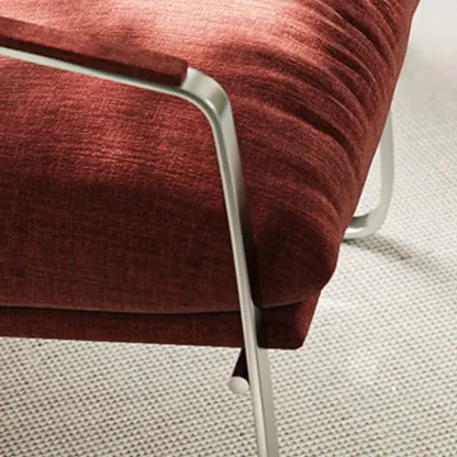 Modern Chenille High-Back Accent Chair With Arms Image - 15