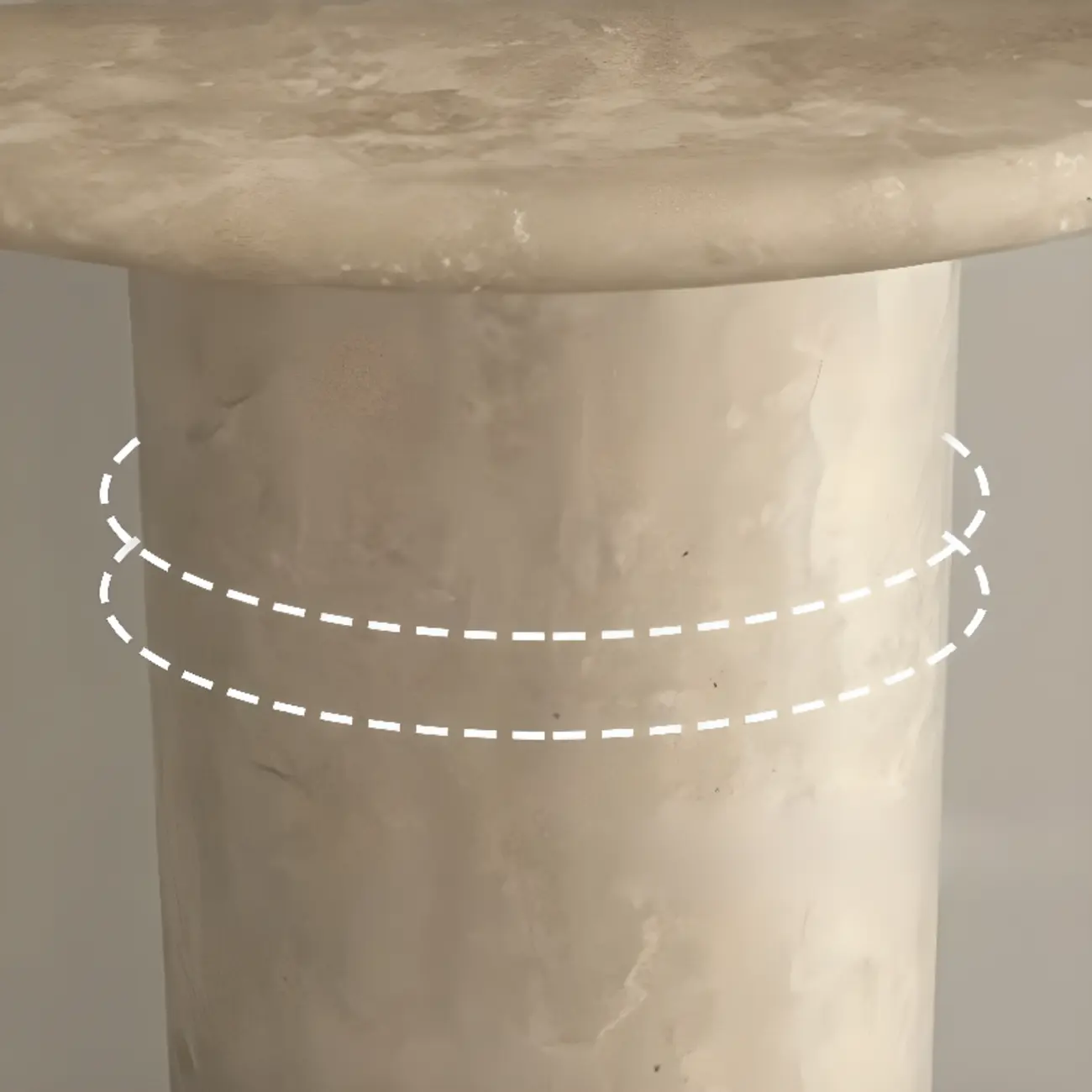 Oval Modern Yellow Travertine Stone Entryway Console Table Image - 5 | homeyfad