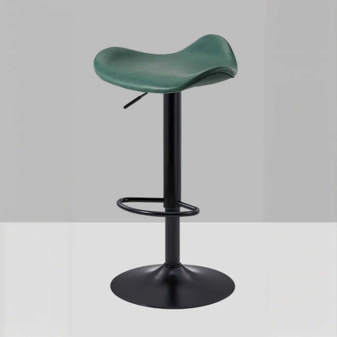 Adjustable Swivel Leather Modern Backless Bar Stools Image - 3 | homeyfad