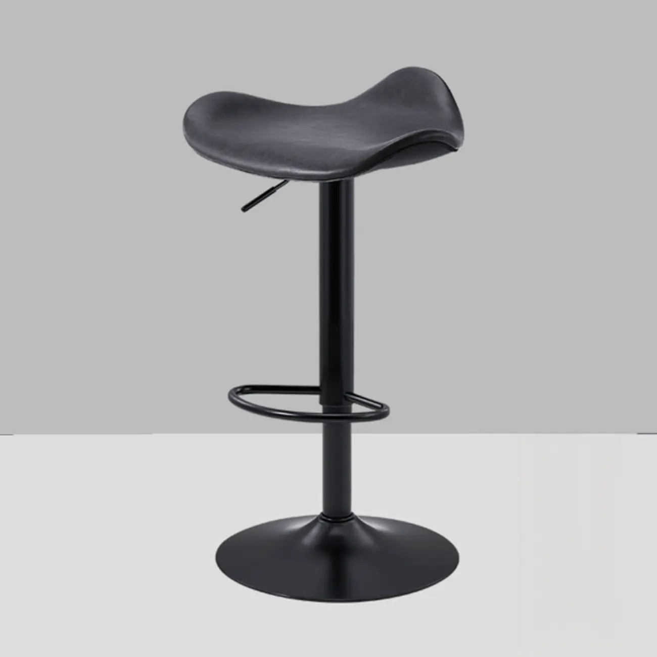 Adjustable Swivel Leather Modern Backless Bar Stools Image - 11 | homeyfad