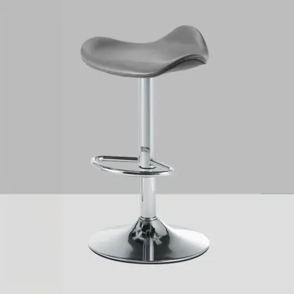 Adjustable Swivel Leather Modern Backless Bar Stools Image - 12