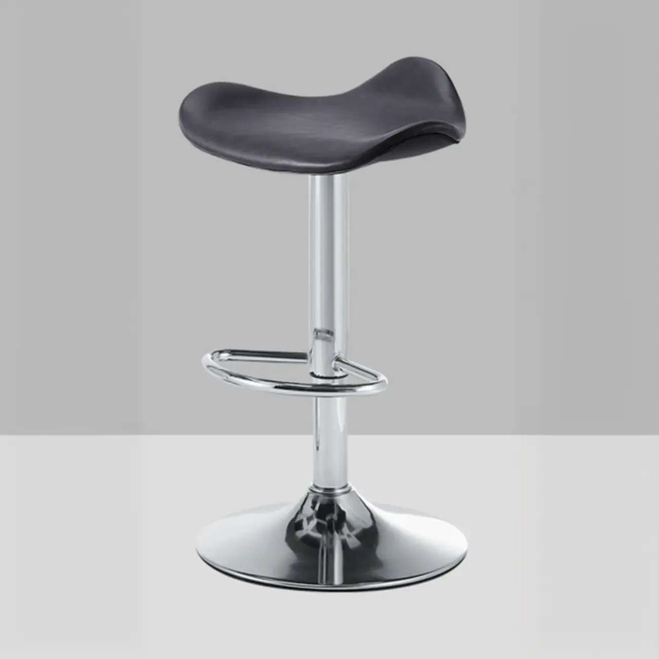 Adjustable Swivel Leather Modern Backless Bar Stools Image - 16