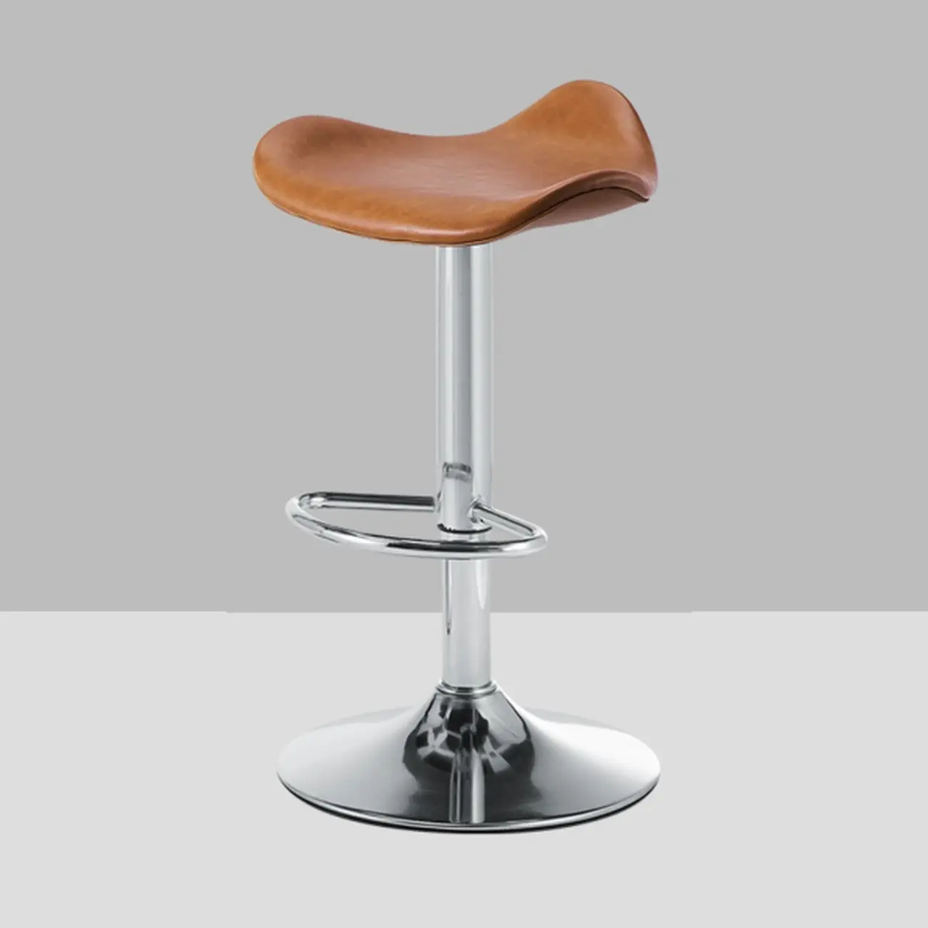 Adjustable Swivel Leather Modern Backless Bar Stools Image - 17 | homeyfad