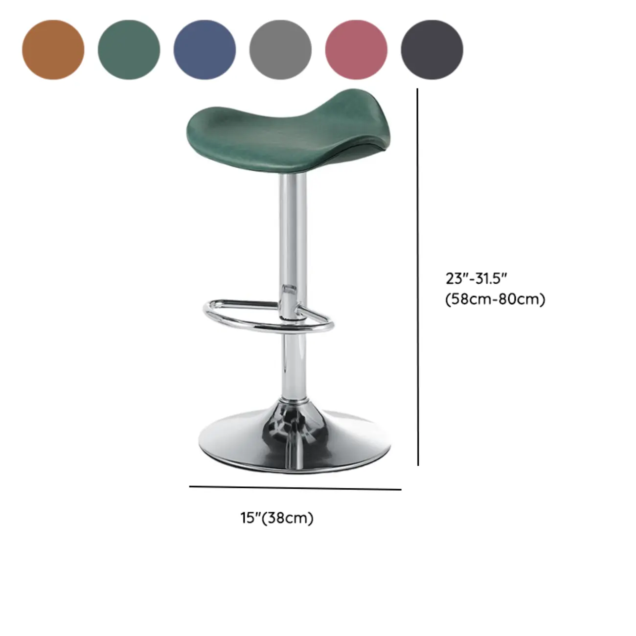 Adjustable Swivel Leather Modern Backless Bar Stools Image - 19 | homeyfad