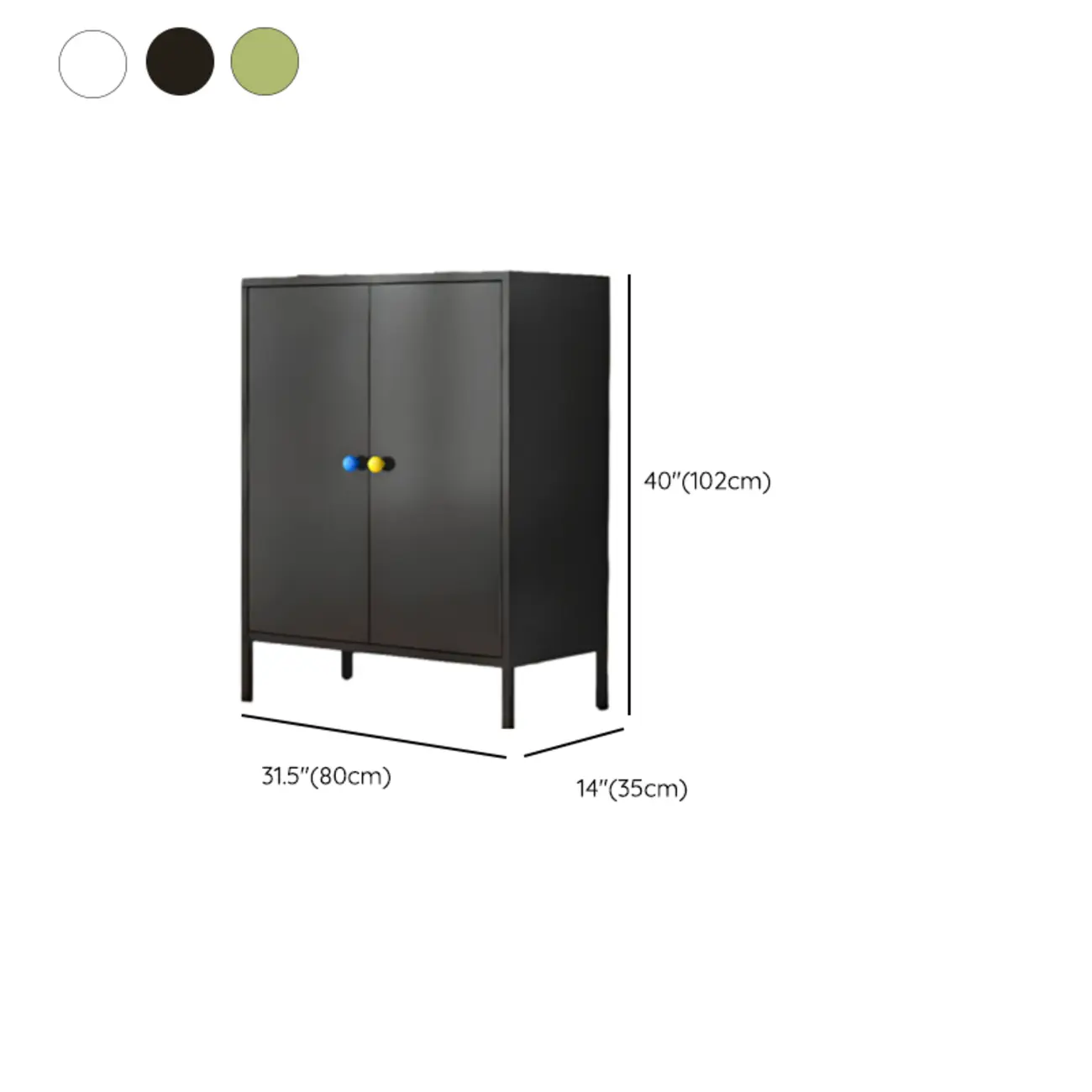 Modern Minimalist Metal Sideboard with Narrow Countertop #size | homeyfad