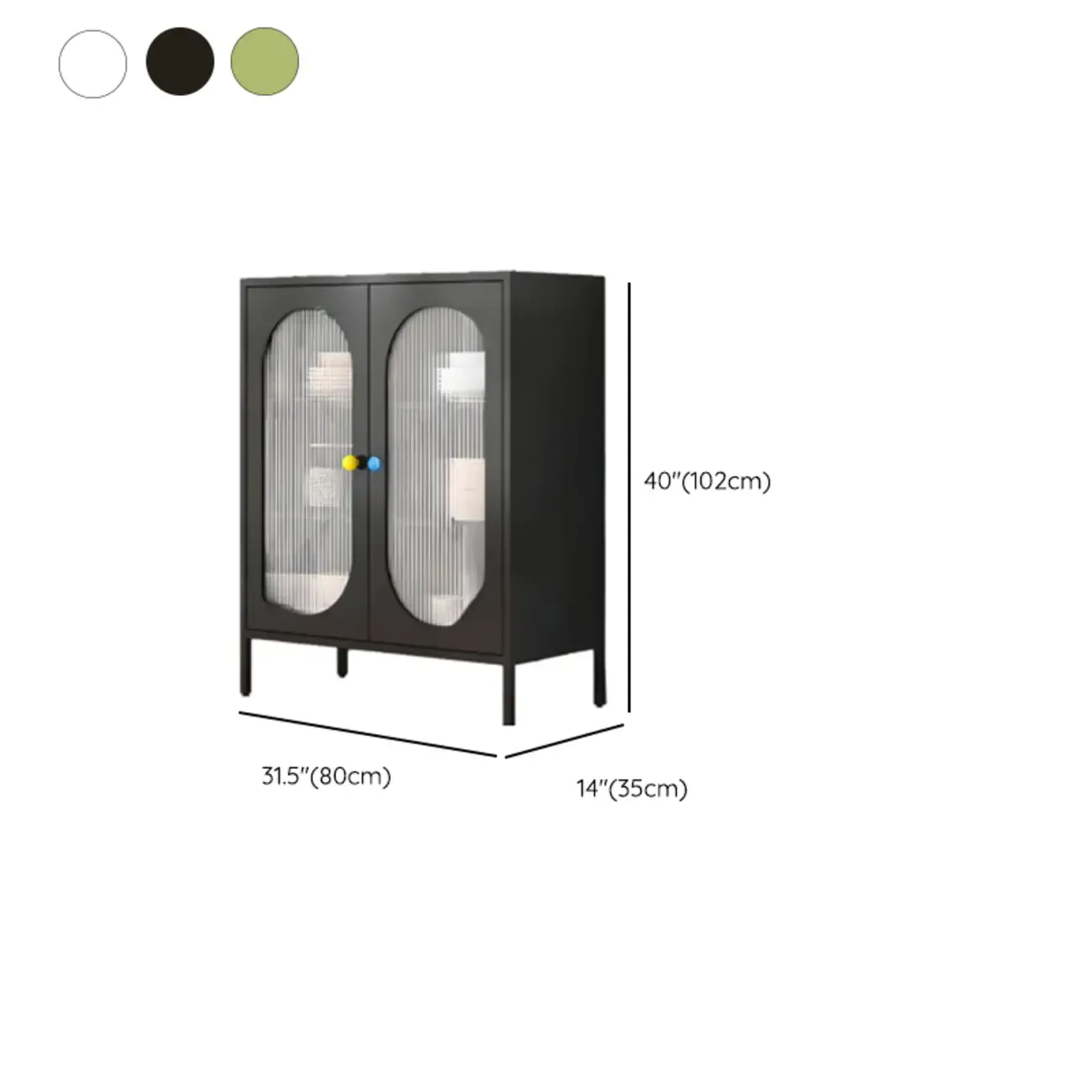 Modern Minimalist Metal Sideboard with Narrow Countertop Image - 23