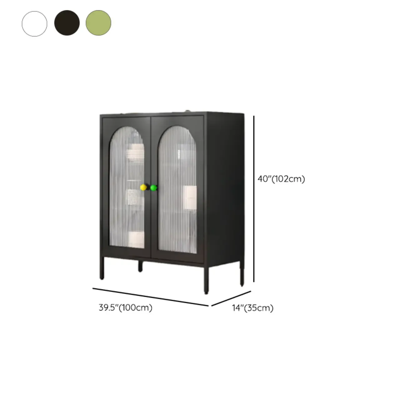 Modern Minimalist Metal Sideboard with Narrow Countertop Image - 27