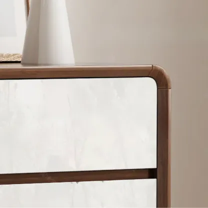 Multi-Drawer Modern Wooden Horizonal Double Dresser Image - 8