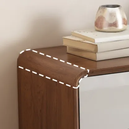 Multi-Drawer Modern Wooden Horizonal Double Dresser Image - 10