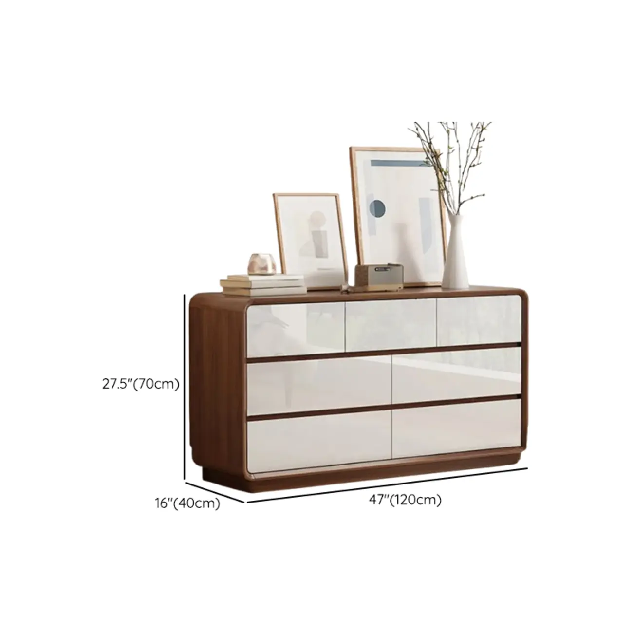 Multi-Drawer Modern Wooden Horizonal Double Dresser Image - 14 | homeyfad