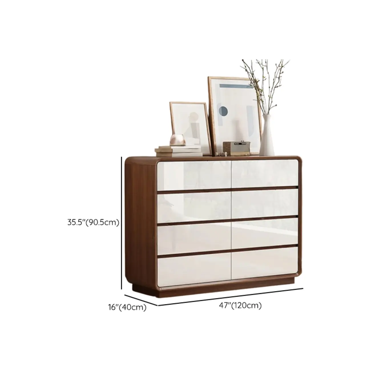 Multi-Drawer Modern Wooden Horizonal Double Dresser Image - 15 | homeyfad