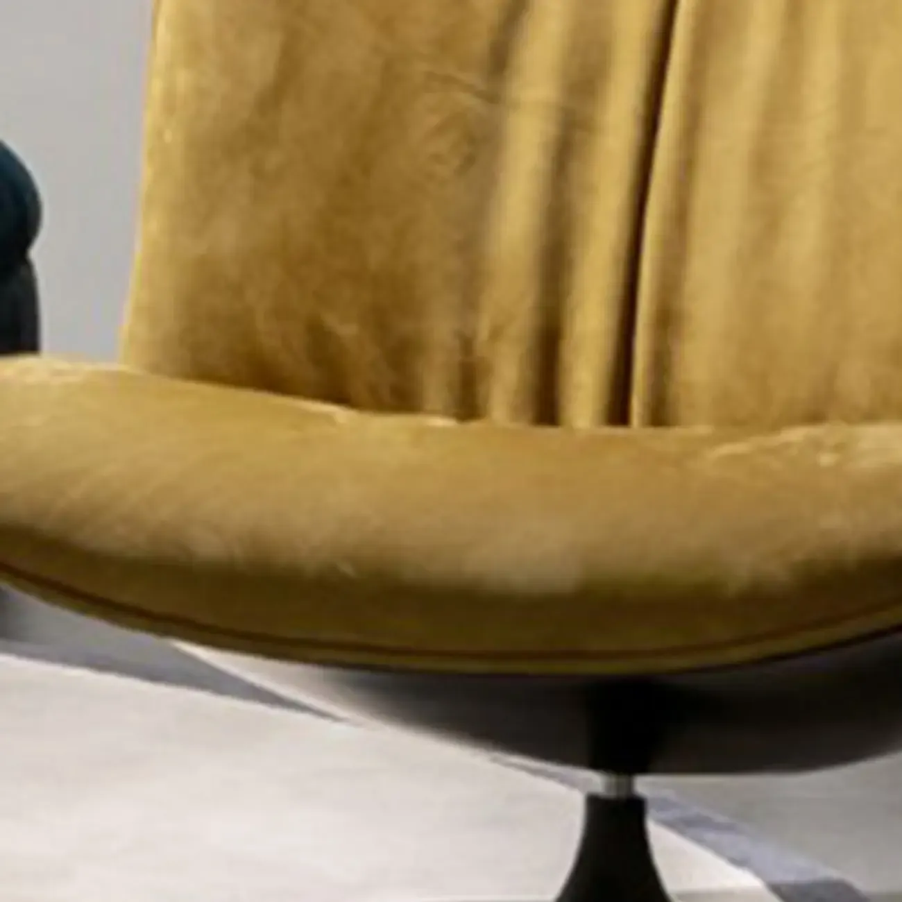 Swivel High-Back Tech Cloth Armless Accent Chair Image - 9