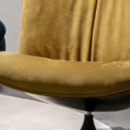 Swivel High-Back Tech Cloth Armless Accent Chair Image - 9