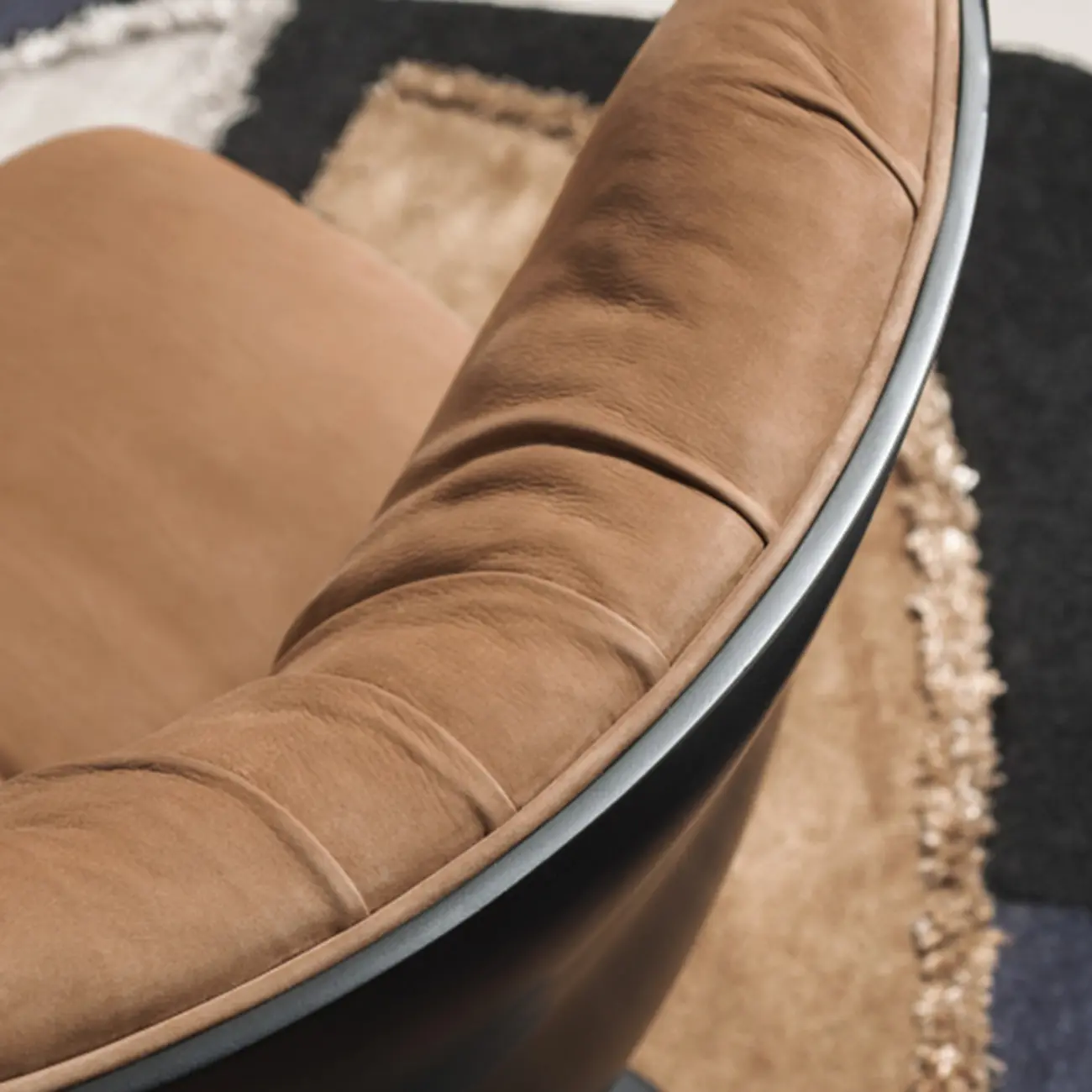 Swivel High-Back Tech Cloth Armless Accent Chair Image - 11 | homeyfad