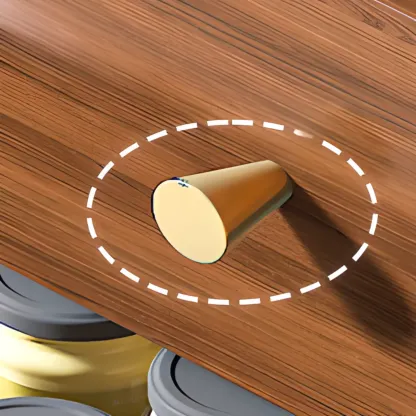 Modern Wood Buffet with Sliding Doors and Drawers Image - 12