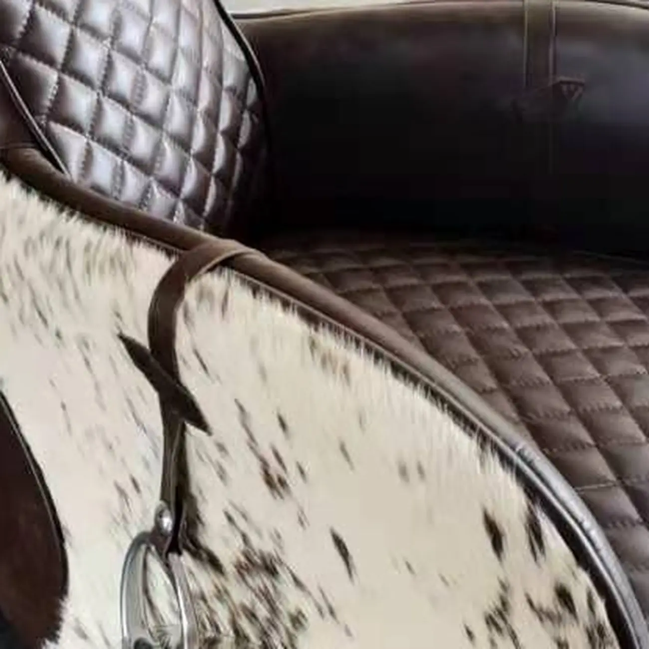 Small Accent Chair Genuine Leather Living Room Image - 4 | homeyfad