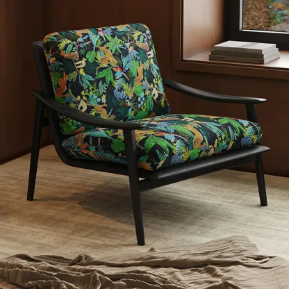 Jacquard Fabric Accent Chair for Living Rooms Image - 1