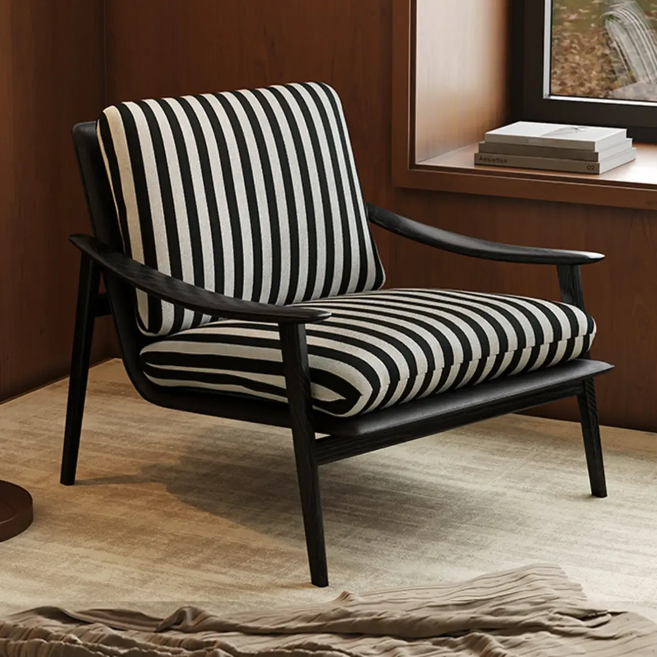 Jacquard Fabric Accent Chair for Living Rooms Image - 5