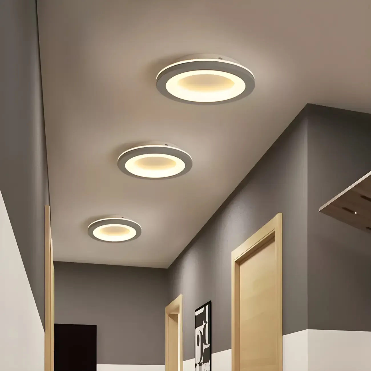 Modern LED Flush Mount Ceiling Light for Living Room Image - 3
