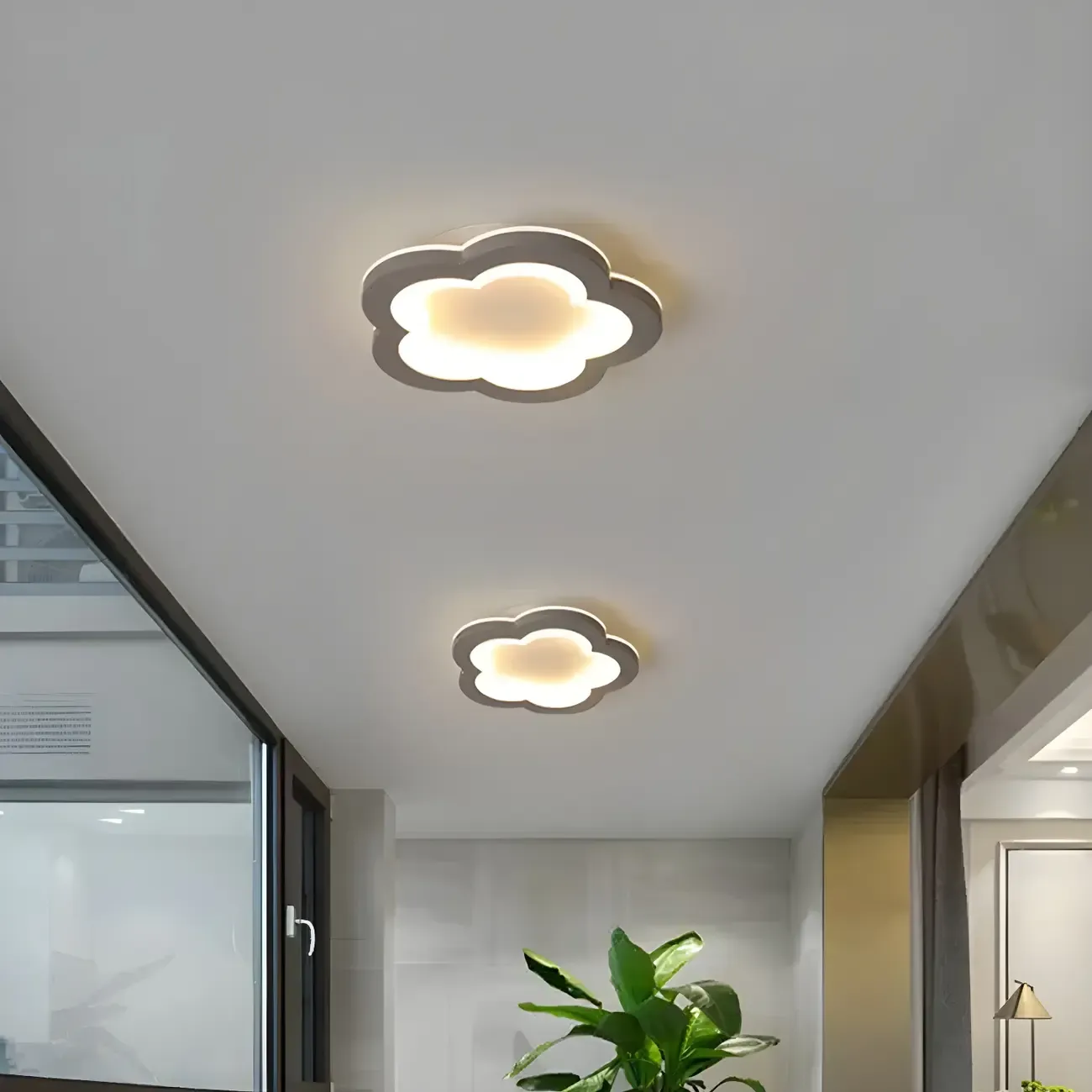 Modern LED Flush Mount Ceiling Light for Living Room Image - 12