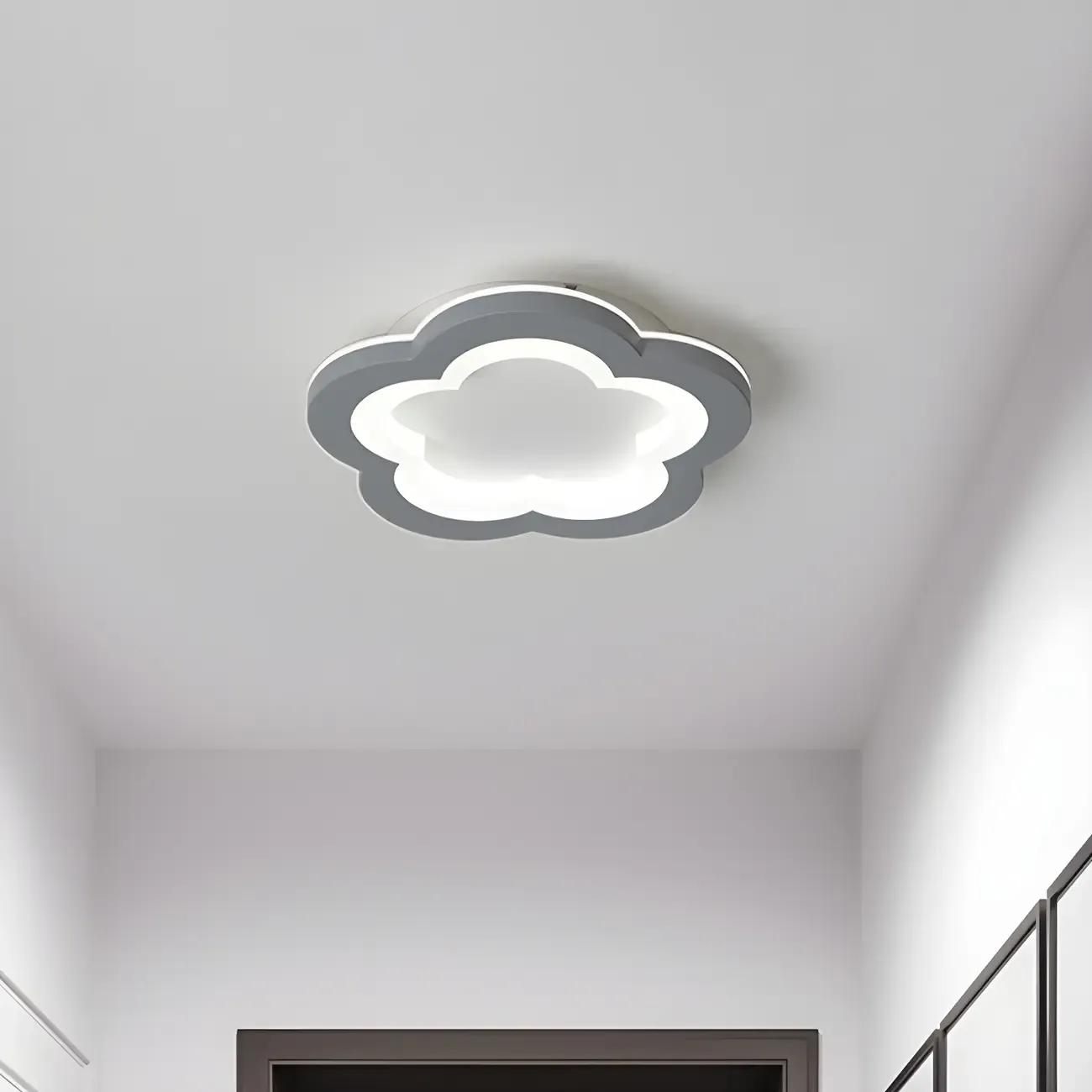 Modern LED Flush Mount Ceiling Light for Living Room Image - 1