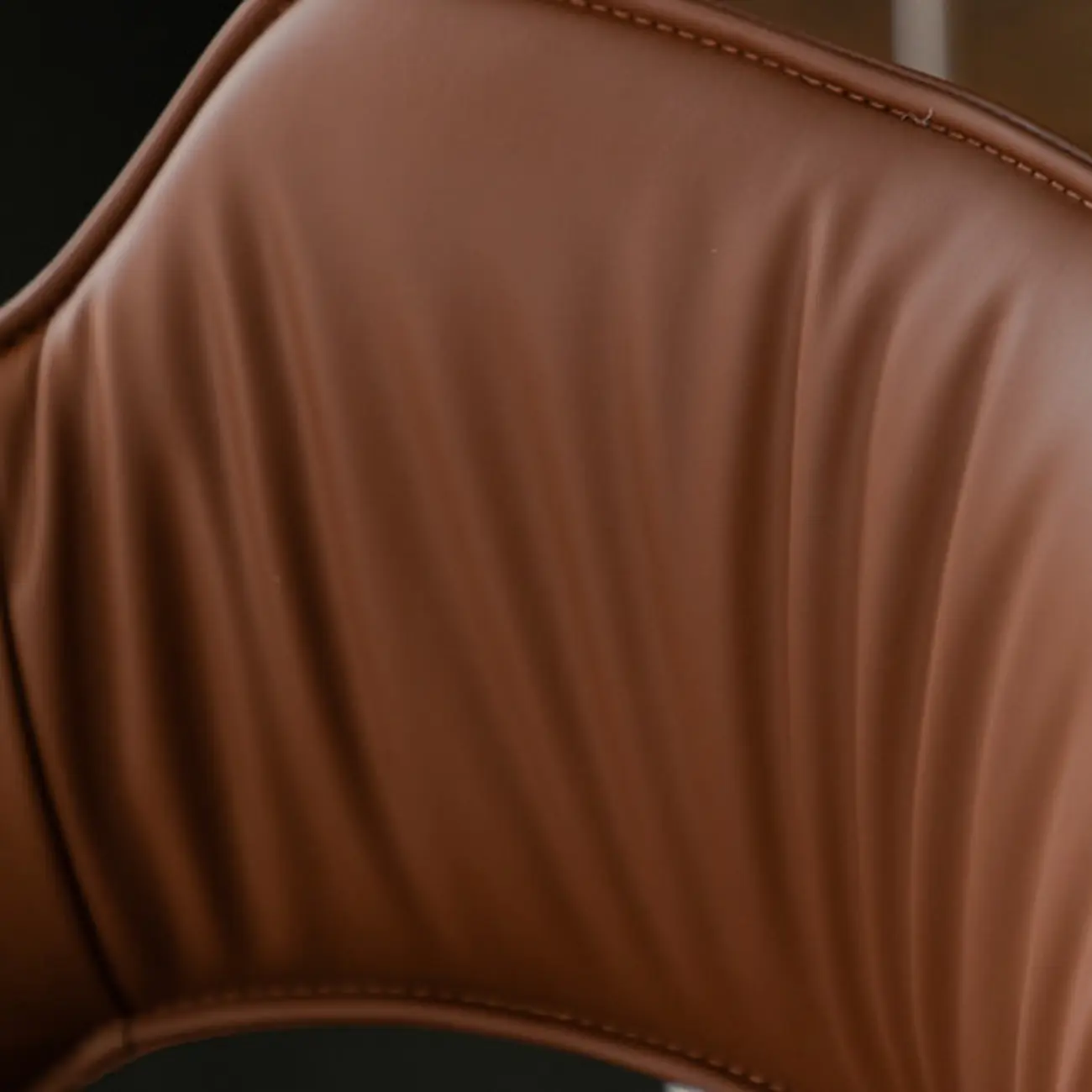 Counter Swivel Leather Wooden Bar Stools With Footrest Image - 5 | homeyfad