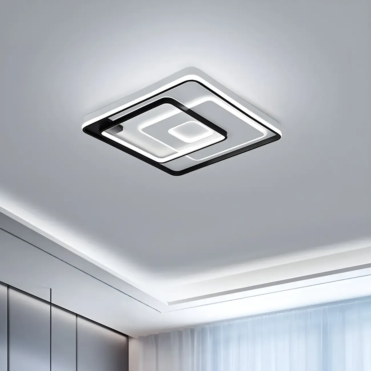 Modern LED Flush Ceiling Light for Living Room Ambience Image - 7