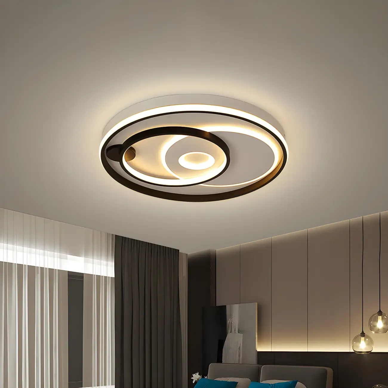 Modern LED Flush Ceiling Light for Living Room Ambience Image - 11