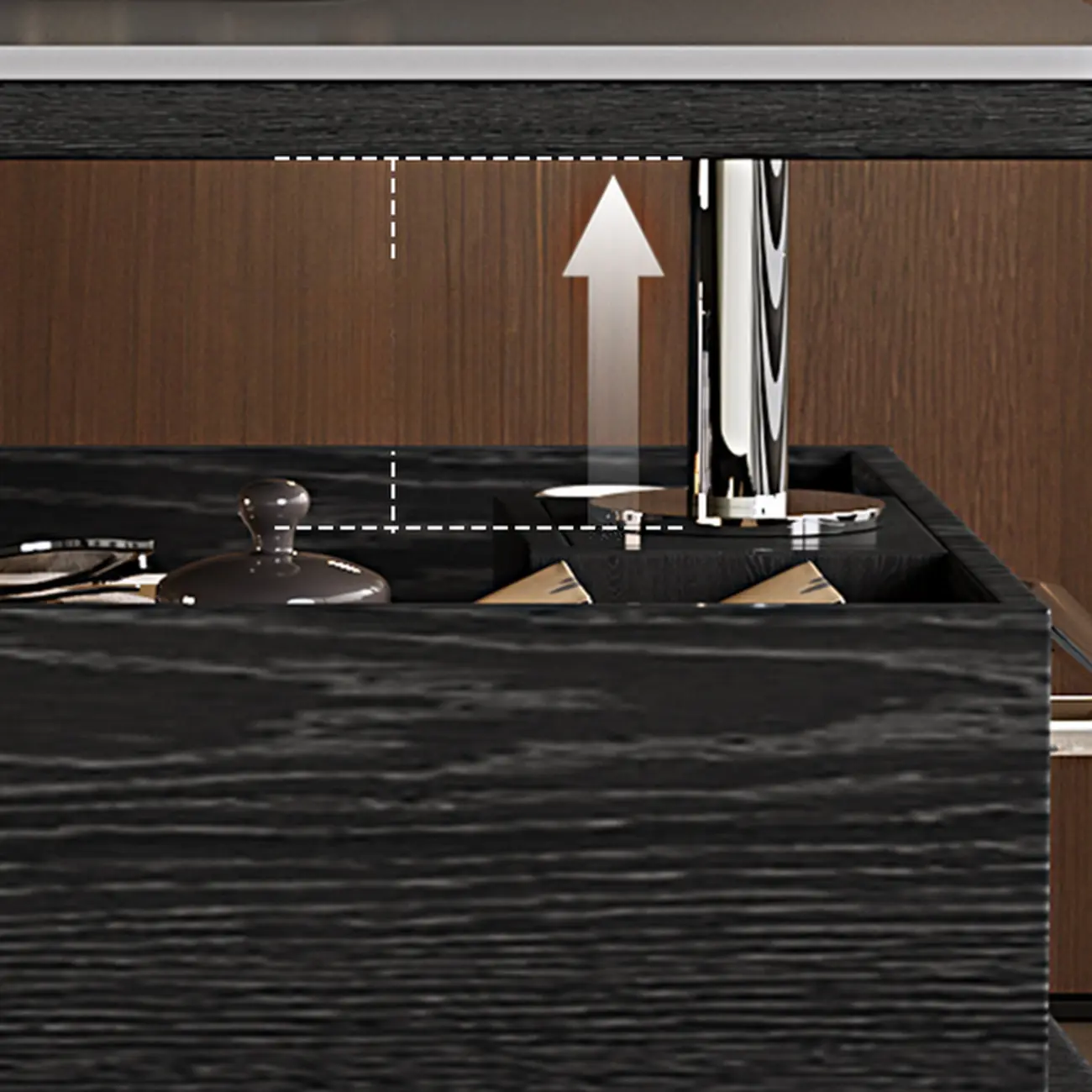 Black Lift Top Storage RollingCoffee Table For Living Room Image - 8 | homeyfad