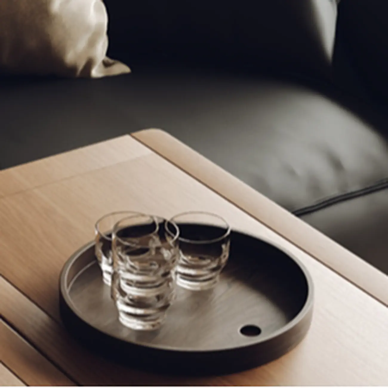 Modern Folding Table Top Wood Mobile Side Table with Wheels Image - 12 | homeyfad